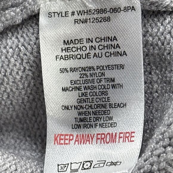 Life Is Good Rocket Dog Flower Hoodie Gray Soft Knit Pullover Women's Medium - Picture 9 of 9